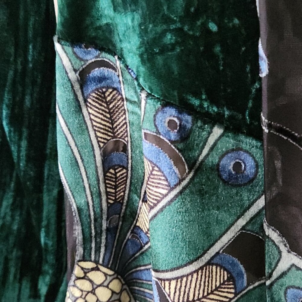 LAST CHANCE CHICO'S TRAVELER'S COLLECTION VELVET BURNOUT KIMONO JACKET DUSTER 0P - Picture 4 of 8
